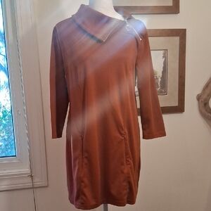 Weekend TravelRust Dress Or Tunic with Zipper Accent